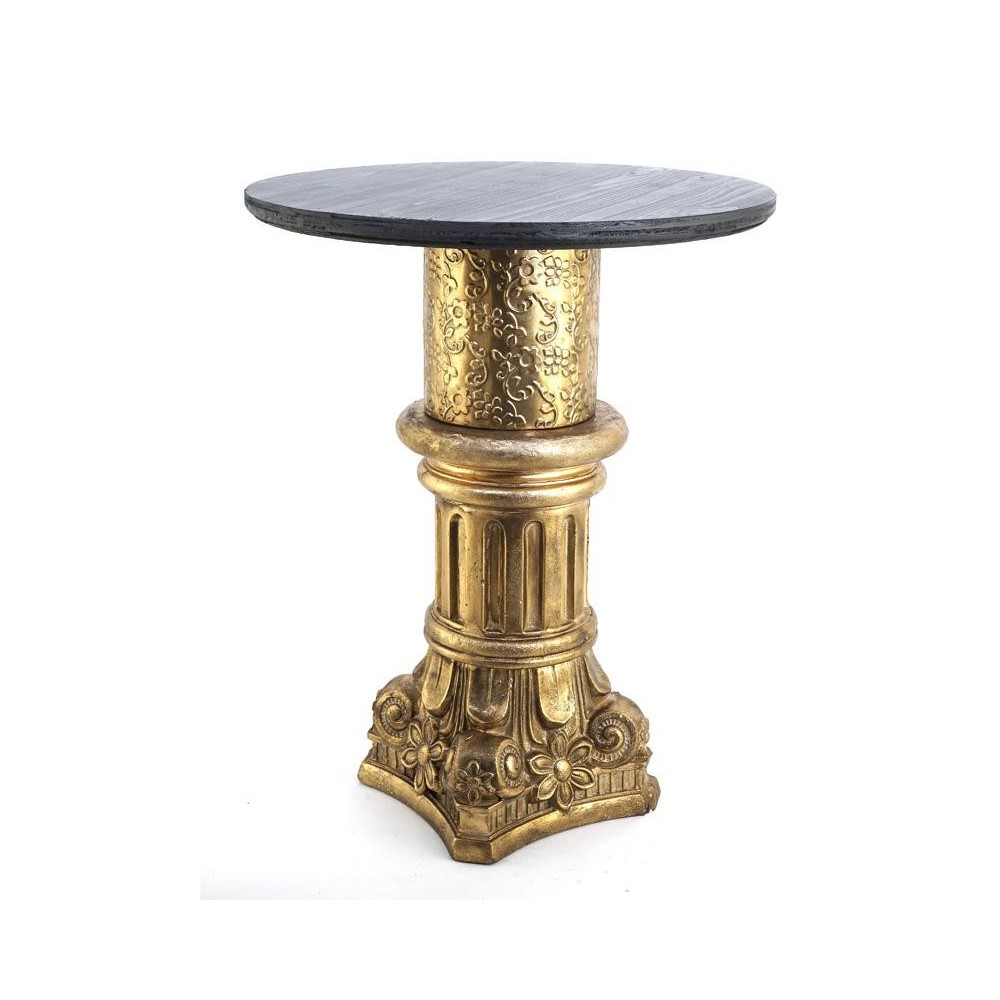 TAVOLINO CAPITELLO ORO D60 H74